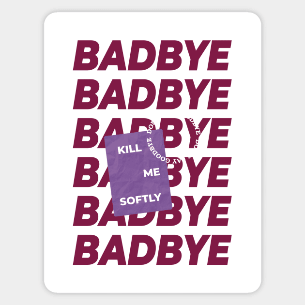 BAD BYE PURPLE (MONO COLLECTION/BTS) Sticker by goldiecloset